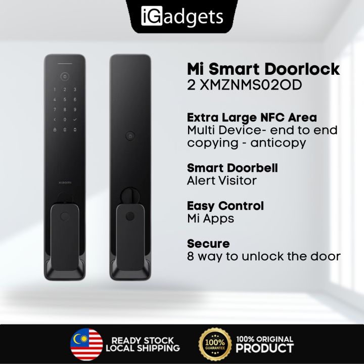 Xiaomi Mi Smart Door Lock 2 Noise Reduction Doorbell Bluetooth NFC ...