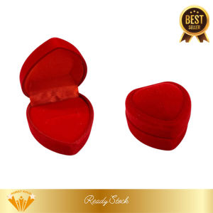 Kotak Perhiasan Emas Bahan Beludru Heart  Family Gold