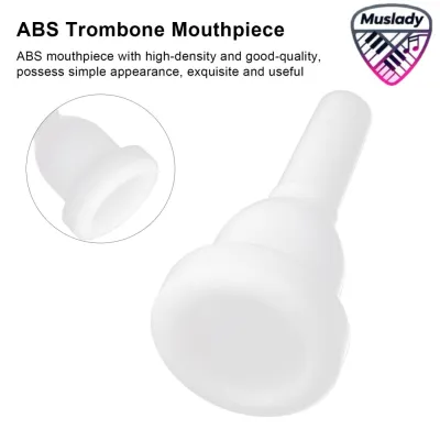 MUSLADY Mingzhe ทรอมโบนปากเป่า Tenor Horn เล่นพลาสติก ABS Wind Instrument อุปกรณ์เสริม MT25 สีขาว