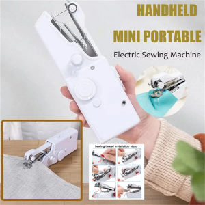 Mini Sewing Machine | Portable Hand-Held Sewing Cloth Fabric Handy Electric Stitch Needlework Useful Handwork