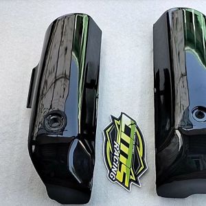 tutup cover shock slebor depan Shogun R 110 warna hitam