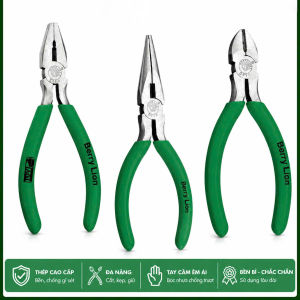 Combo 3 cây Kìm mỏ bằng kìm mỏ nhọn mỏ cắt 125mm