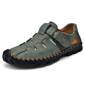 Prikol COD Nyaman Musim Panas Import Outdoor Mendaki Sandal Hiking Gunung Pria Sepatu Sendal Pantai Kulit Touring Lentur 192