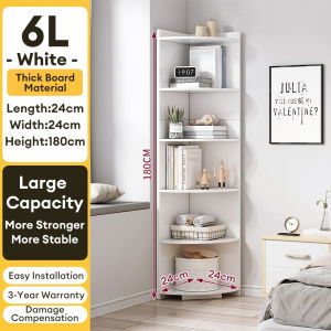 SUNNY Simple Corner Cabinet Corner Storage Cabinet With Drawer Bookshelf Multi-Storey Shelving Display Rack For Living Room