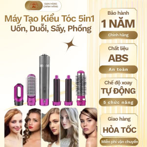 Máy Tạo Kiểu Tóc 5in1 Xoay 360° – Làm Đẹp Dễ Dàng Tóc Đẹp Chuẩn Salon Ngay Tại Nhà