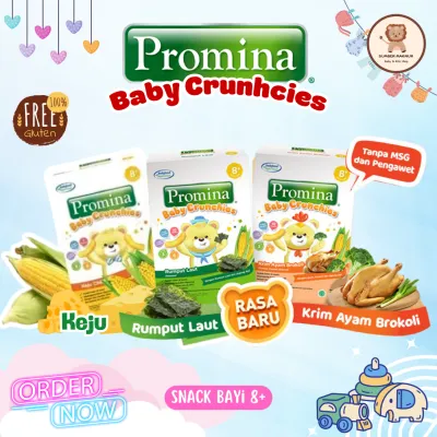 Promina Baby Crunchies 8+ All Variant Snack Bayi Bebas Gluten Tanpa MSG 20gr