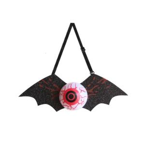 LED Glowing Eyeball Necktie With Soft NonWoven Fabric Glittering Bowtie For Costume Parties Halloween Accessories