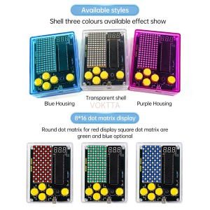 Retro pixel Bảng điều khiển trò chơi Bộ Tự Làm-51 MCU thực hành hàn giáo dục với Micro USB (phiên bản nâng cấp)