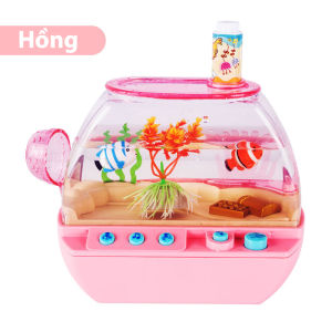 Đồ Chơi Bể Cá Thủy Cung Vui Nhộn Có Chế Độ Điều Khiển Cá Kèm Đèn LED Và Nhạc Đáng Yêu Bể Thủy Sinh