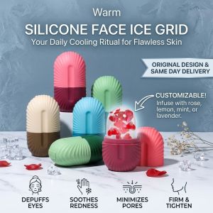 Silicone Ice Roller Face Massage Tool Pink Cooling Facial Tool Beauty Skincare Gadget