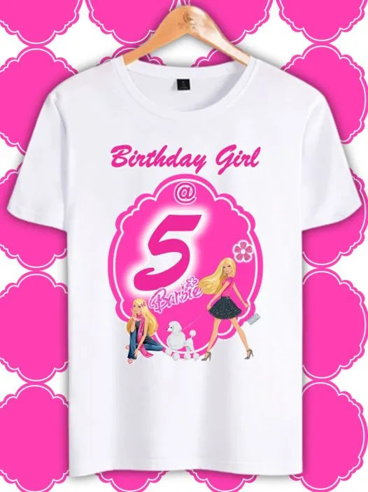 Barbie birthday discount shirt for girl