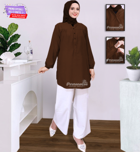Blus Polos Viscose-Atasan Wanita Jumbo-Blus Wanita big size