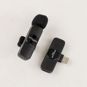 2 Mic Clip On Wireless Lavalier Portable Microphone USB Type C Android