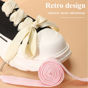 1 Pair Wider Shoelace Metal Head 2.2cm Wide Shoelace Rope for Sneakers and Athletic Boots