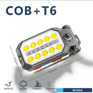 Aunlight 8000LM Ultra Bright LED Work Light USB Rechargeable Portable Flashlight Adjustable Waterproof Camping Lantern Magnet with Power Display
