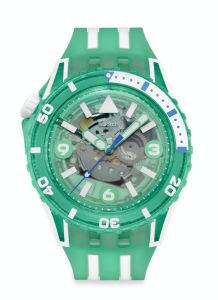 Swatch Medusae (SSCU09L100) Green 44mm Silicone Watch