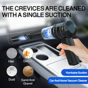 Powerful car vacuum cleaner (home and car dualuse portable suction wireless charging)