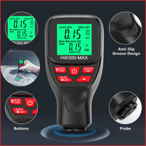 COD Alat Ukur Ketebalan Cat Mobil Lapisan Logam dan Non Konduktif Digital LCD Otomatis JUANJUAN