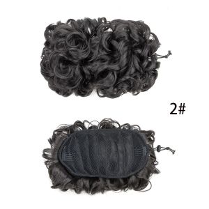 YEAHAP with Elastic Rubber Band Elegant Messy Bun Hairpiece Hair Extensions Retro Hairstyle Voluminous Curly Chignon Scrunchie Vintage Fluffy Fluffy Updo Wrap for Women