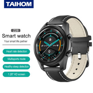 2022 TAIHOM Z28 สมาร์ทวอทช์ Android หน้าจอกลมหมุนได้ Bluetooth รับสายและโทรออก Custom Wallpape