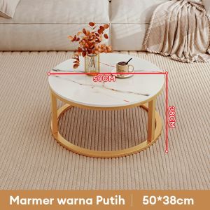 Meja Kopi Meja Kopi Aesthetic 70cm+50cm Meja Tamu Sederhana Modern Rotundity Meja Minimalis