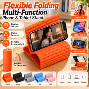 Flexible Silicone Phone Stand Foldable Tablet Holder Portable Desktop Phone Holder Adjustable Lazy Stand Multi Angle Viewing