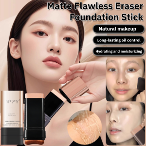 Matte Flawless Eraser Double-Ended Foundation Stick Invisible Pore Even Skin Tone Primer Stick  Hydrating Sheer Concealer Long Lasting