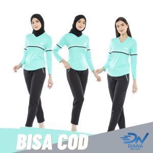 Pakaian olahraga senam wanita muslim | set baju senam panjang jumbo muslimah | setelan baju senam wanita panjang