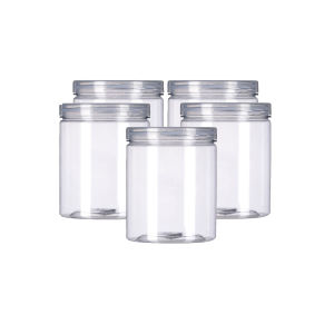 Paket Isi 5pcs Toples Mika Tabung Ukuran 600ml Tempat Kue Kering Cookies/Nastar Lebaran/ Wadah Tempat Bumbu Dapur Terbaru