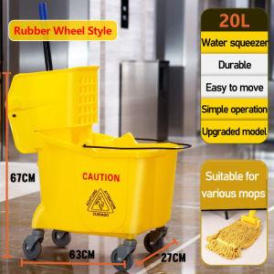 20L/36L Mop Bucket With Squeezer Mop Squeezer Bucket Heavy Duty Mop Office Malls Hospital Cleaning Heavy Commercial Home Office Malls Mini Wringer