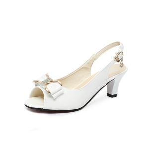 [Free Shipping] Spring/Summer Korean Style One-Strap Buckle In-Stock Peep-Toe Plus Size Womens Sandals