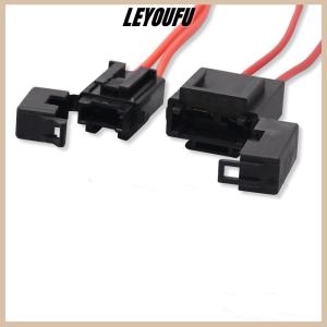 LEYOUFU ที่ใส่ฟิวส์รถยนต์25A 32V 16AWG ต่อสายไฟตัวสะสมฟิวส์อะแดปเตอร์สำหรับอุปกรณ์อิเล็กทรอนิกส์