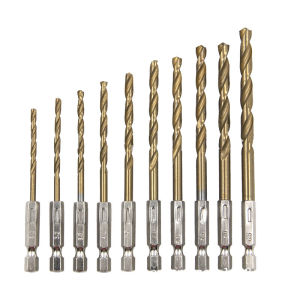13Pcs/Set 1.5-6.5mm Mata Bor Titanium Drill Hex Shank / Mata Bor HSS Drill Bit / Titanium Coated Drill Bit