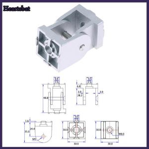 [Heartsbat] For 20 30 40 Series Aluminum Profiles 2020 3030 4040 Zinc Alloy Hinge Industrial Aluminum Adjustment Angle Connector