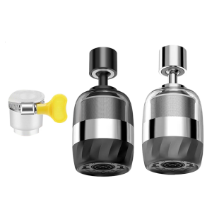 Efficient Kitchen Faucet With 360 Adjustable Nozzle Sprayers Filtration Removes Chlorine Odors ABS Materials