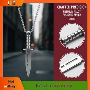 HB New Gothic Knife Dagger Pendant Chokers Necklace For Men Women Gril Boy Punk Hip Hop Jewelry Accessories Gift