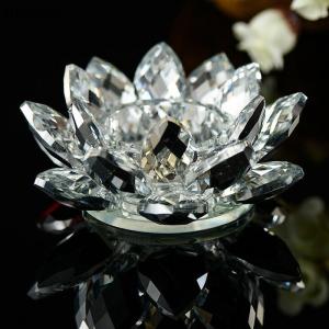 【ZP】 Flash Sale Cute 60mm Quartz Lotus Flower Crafts Fengshui Ornaments Figurines Home Wedding Party Decor Gifts Souvenir Lucky Lotus Ornament