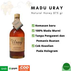 Madu Uray Botol Besar 875 gram Uray Natural Honey Madu Asli Murni Alami Kemasan Botol Madu Halal BPOM