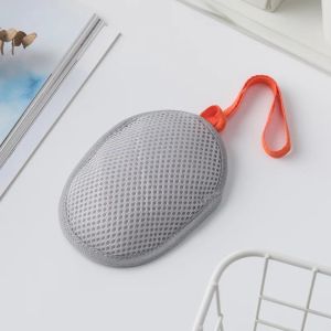 Soap Saver Mesh Bag with Hanging Rope Quick Foaming Bath Soap Pouch Exfoliating Bubble Net