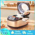 Full touch screen Smart Multifunctional rice cooker 5.0L capacity non-stick pan liner Timing suitable for: 5-6 people. 