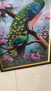 Gambar Cetak Burung Merak plus Bingkai uk/65cm*45cm