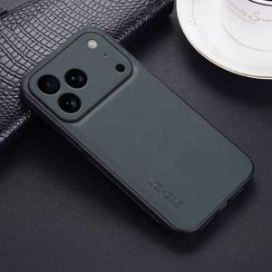 Business Dark Night Green Phone Case For iPhone 17 16 15 14 13 12 11 Pro Max Air 17ProMax TPU Leather Cover For