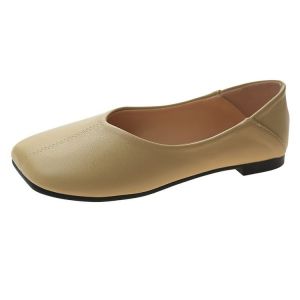 WomenS Flats 2026 Spring And Autumn New Style Square-Toed Shallow Moccasins Fashionable Two-Way Casual Flat Shoes For Women