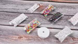 1900 Piece 7 Colorful Round Letter Beads Acrylic Alphabet Number Beads with 1 Roll Elastic Crystal Cord String for Jewelry Making DIY Necklace Bracelet (7x4 mm )