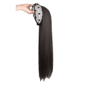 STARGOODS ย้อนยุค วิกผมแบบมีลายจุด แบบเกาหลี ที่คาดผม ผมตรงยาว แฟชั่น คลิปใน วิกผมแบบครึ่งหัว ผู้หญิง