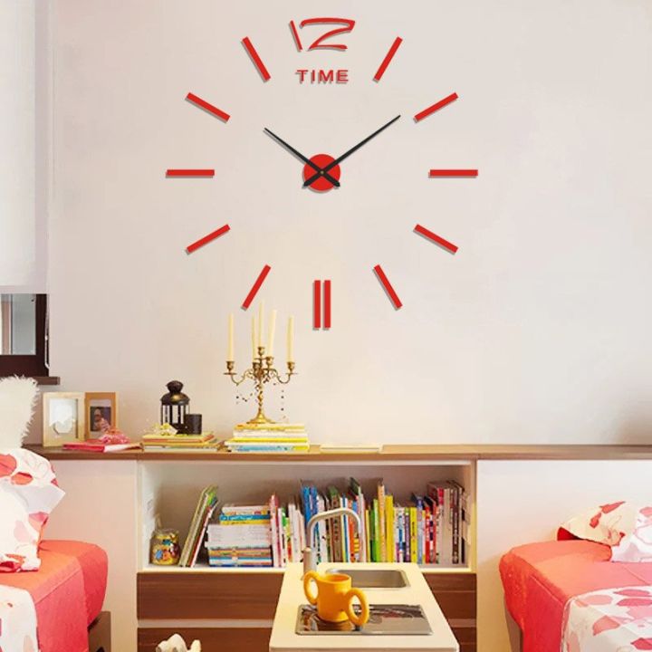 Modern Design DIY Simple Digital Clock Silent Wall Clock Home Wall
