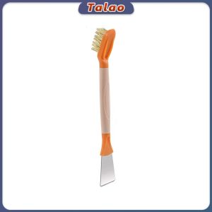 Talao Dual Head Cleaning Brush with Scraper Copper Wire Bristle Gap Cleaner for Gas Stove Range Hood