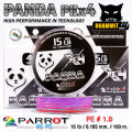 สายพีอี PE PARROT รุ่น PANDA PEX4 ยาว 100 เมตร/ม้วน (สีมัลติคัลเลอร์). 