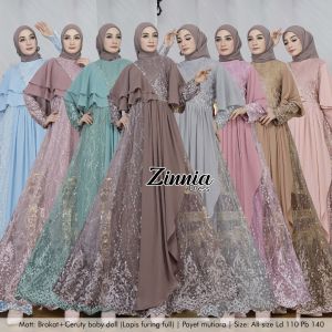 Penawaran Cuci Gudang Gamis Zahira1808: Zinnia Tile Premium Mutiara Mix Ceruty Baby Doll
