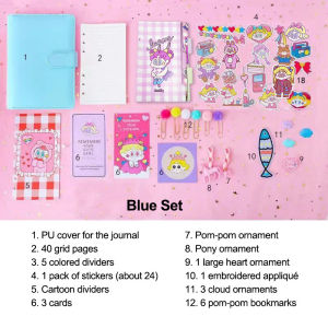 Specool® Notebook Gift Set DIY Handbook Set Cute Girls Diary Journal Materials Tape Stickers Set